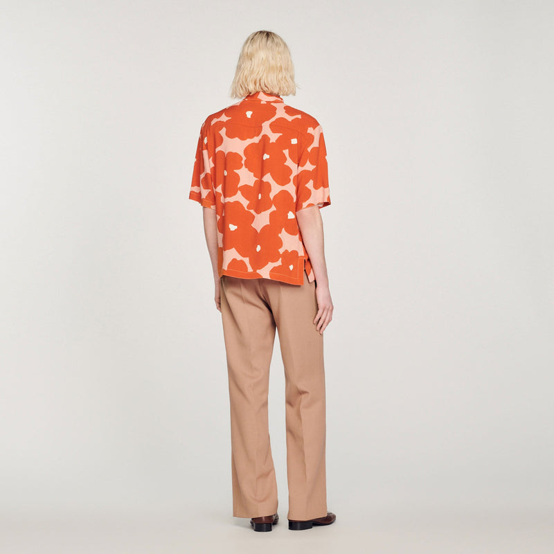 Camisa de manga corta estampada