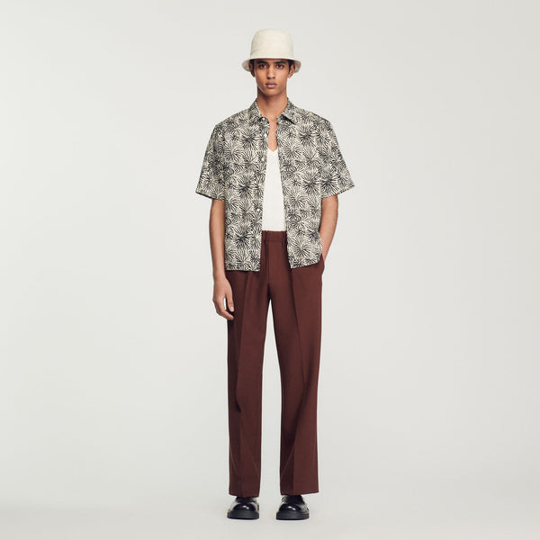 Sandro | Camisa oversize estampada para hombre.