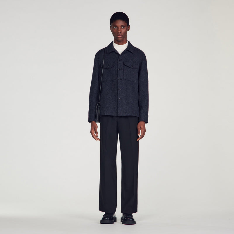 Sandro | Sobrecamisa de lana para hombre.