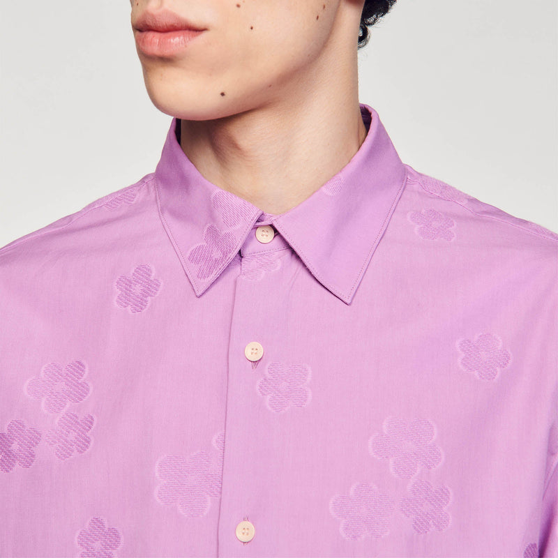 Camisa oversize de jacquard