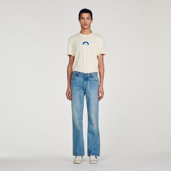 Sandro | Vaquero desteñido SANDROxWRANGLER para hombre.