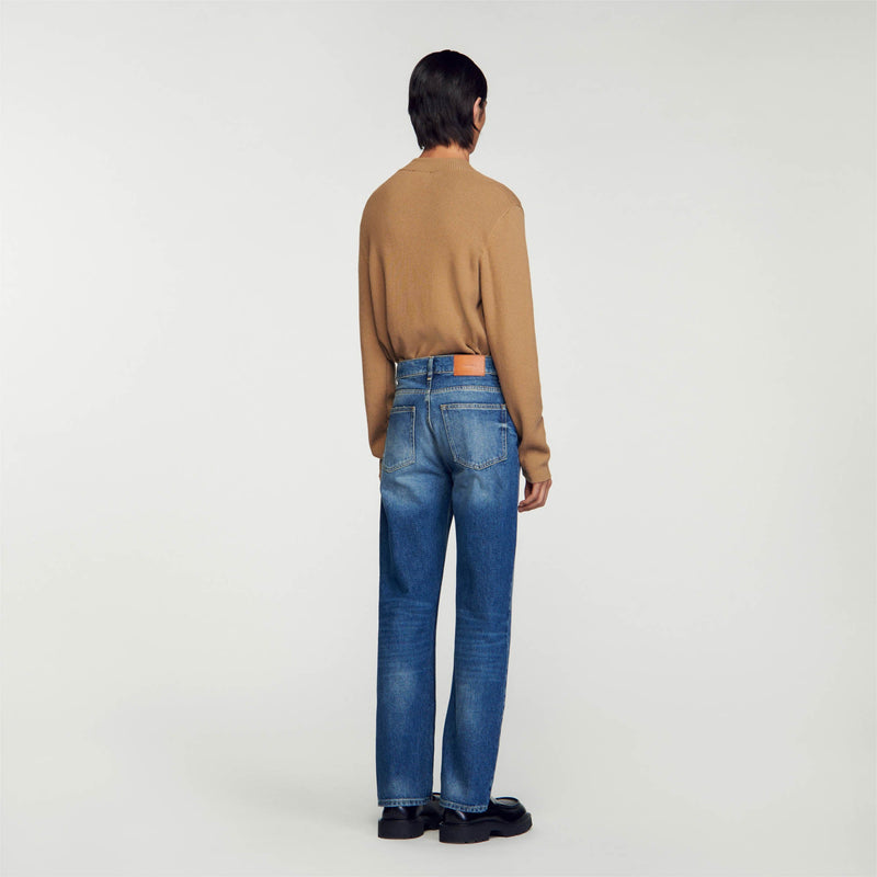 Sandro | Pantalón vaquero desteñido para hombre.