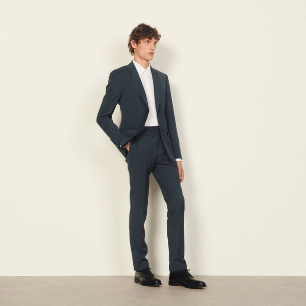 Pantalón de Traje Formal Gris Azulado