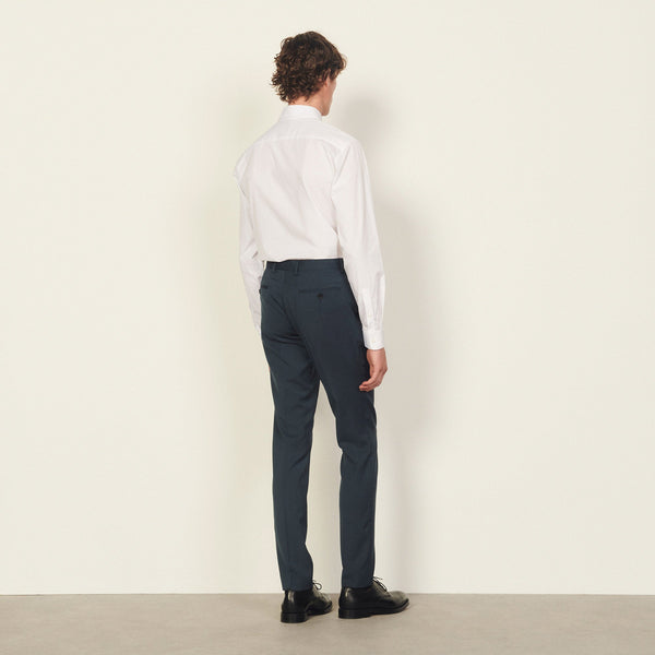 Pantalón de Traje Formal Gris Azulado