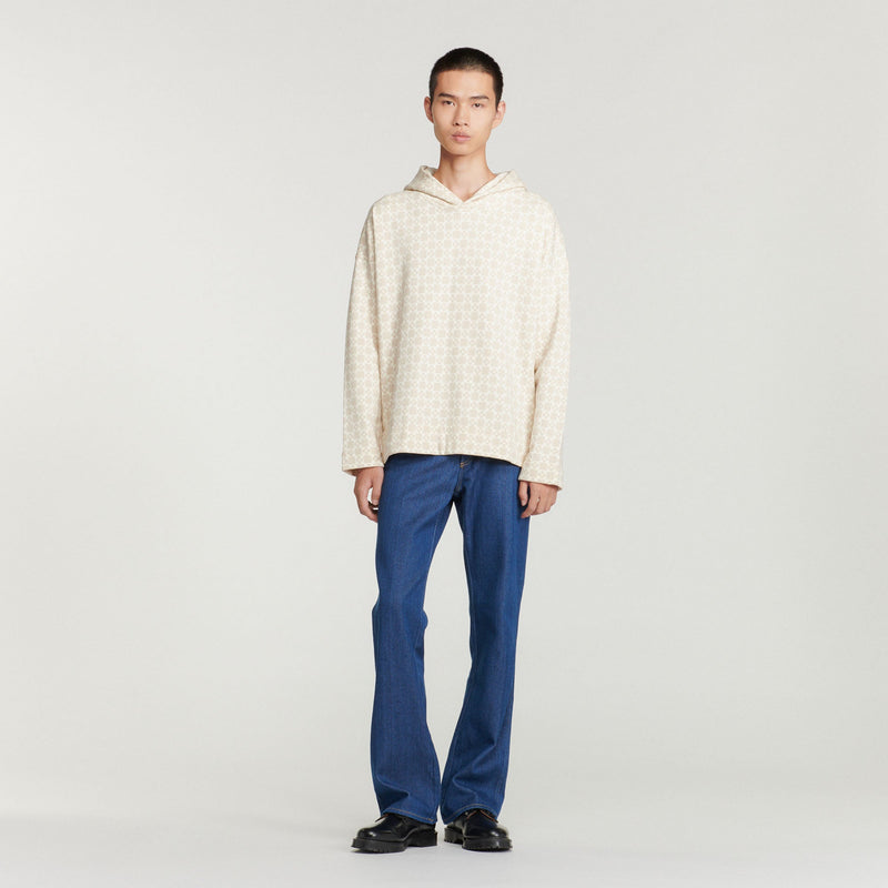 Sandro | Sudadera capucha, estampado square cross para hombre.