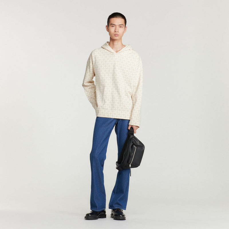 Sudadera capucha, estampado square cross