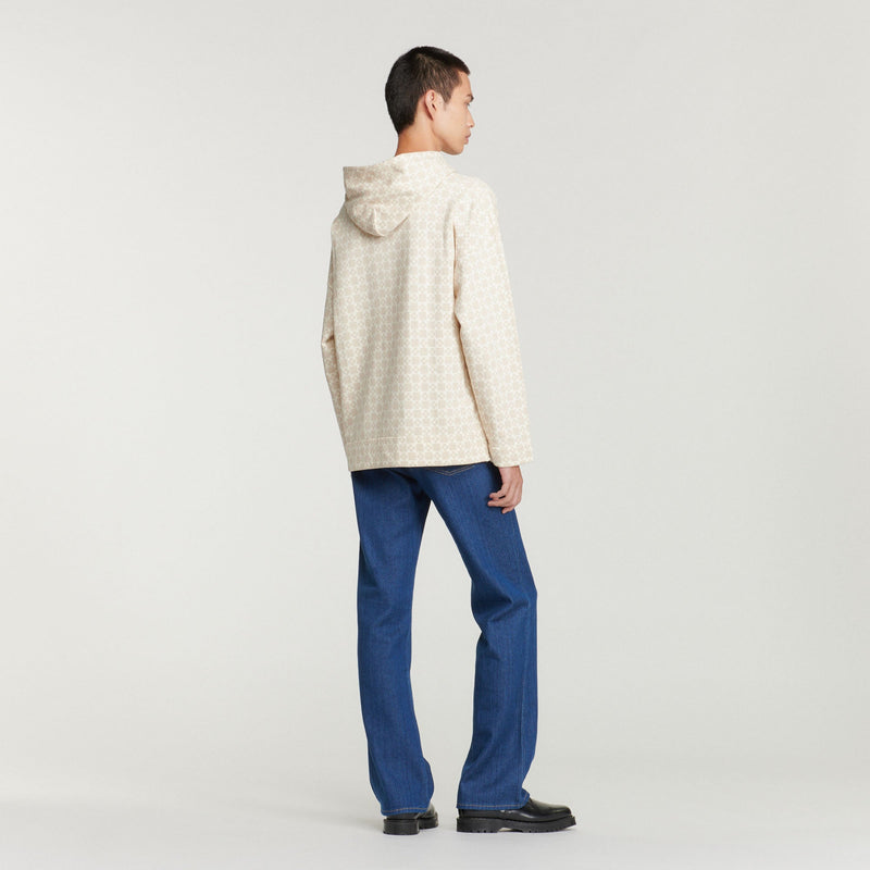 Sudadera capucha, estampado square cross