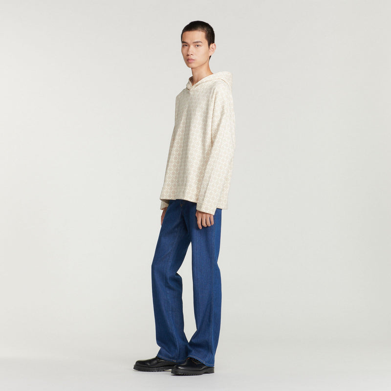 Sudadera capucha, estampado square cross