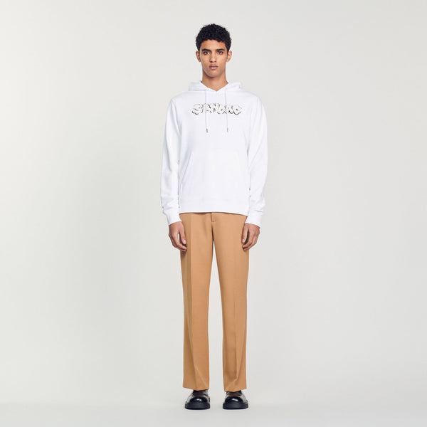 Sandro | Sudadera con capucha con bordado Sandro para hombre.