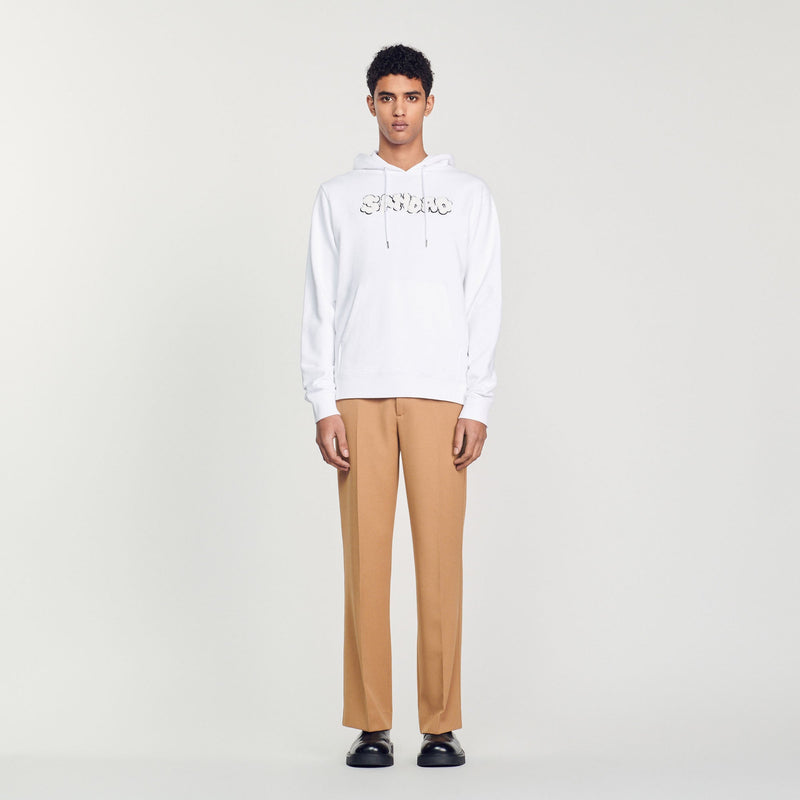 Sandro | Sudadera con capucha con bordado Sandro para hombre.