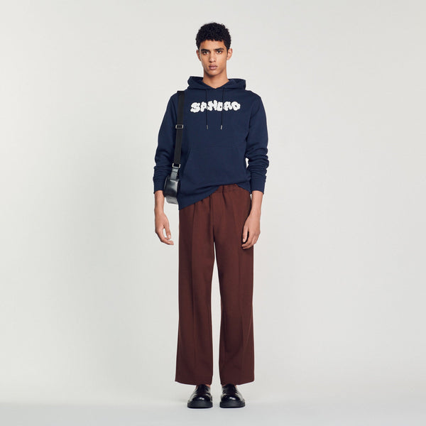 Sandro | Sudadera con capucha con bordado Sandro para hombre.
