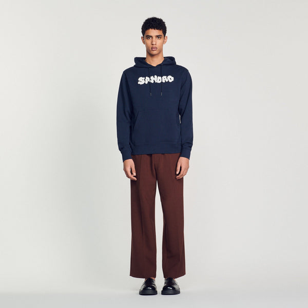Sandro | Sudadera con capucha con bordado Sandro para hombre.