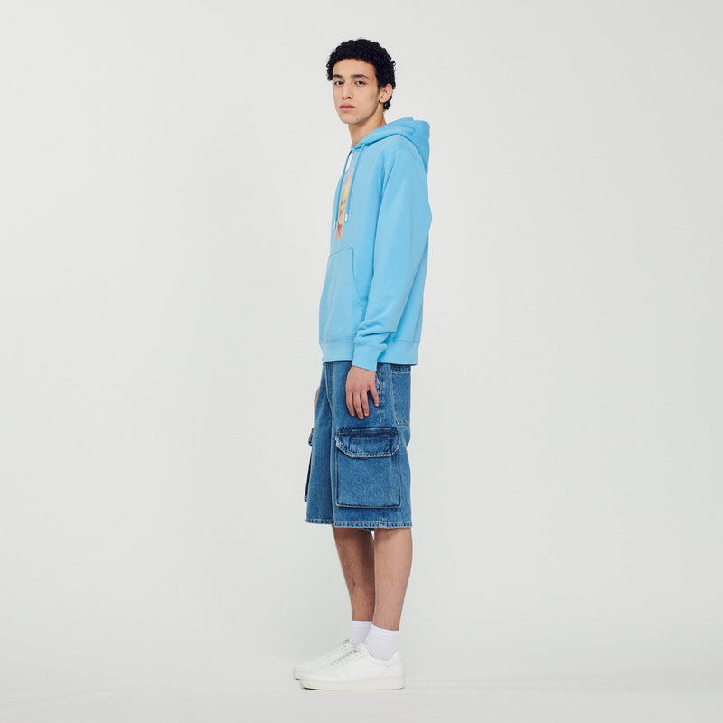 Sudadera con capucha, estampado conejo