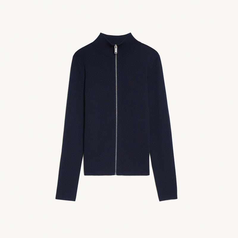 Cárdigan de lana con cremallera Zip