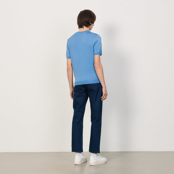 Camiseta De Punto Pablo Tee Azul Celeste
