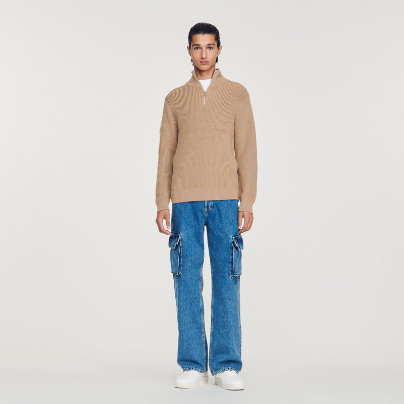 Sandro | Jersey de cuello con cremallera para hombre.