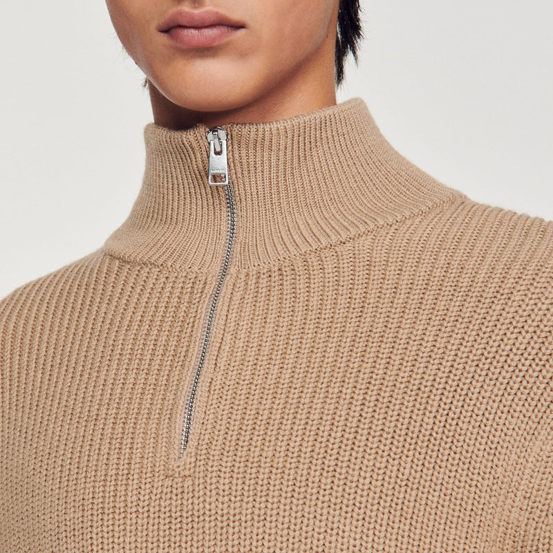 Jersey de cuello con cremallera