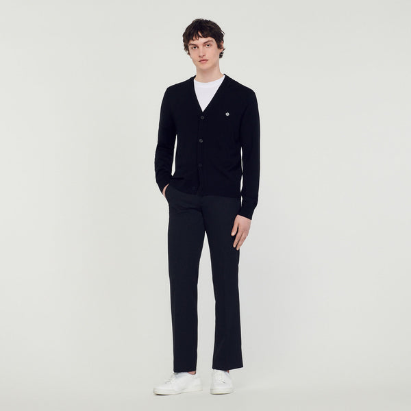 Sandro | Cárdigan con parche Square Cross para hombre.