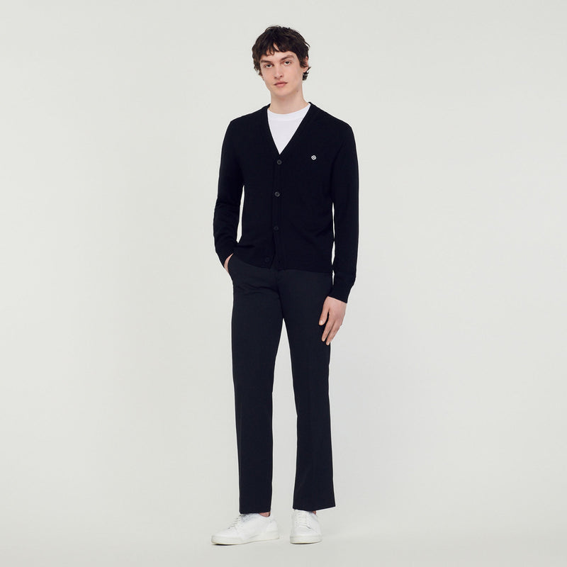 Sandro | Cárdigan con parche Square Cross para hombre.