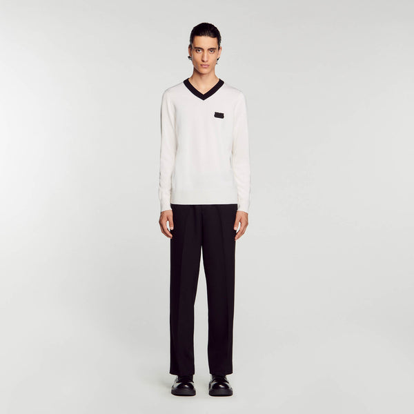 Sandro | Jersey de lana con logo para hombre.