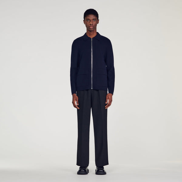 Sandro | Chaqueta azul marino para hombre.