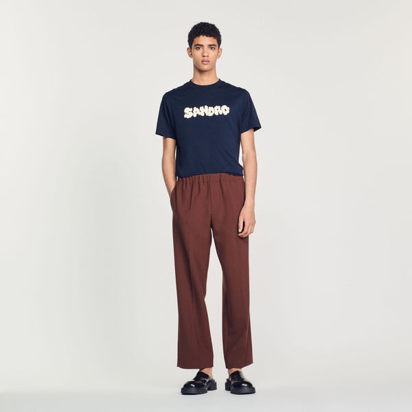 Sandro | Camiseta de algodón con logotipo para hombre.