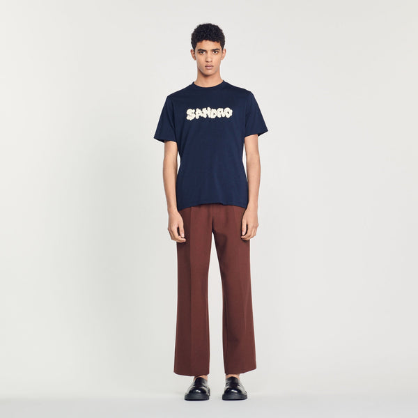 Sandro | Camiseta de algodón con logotipo para hombre.