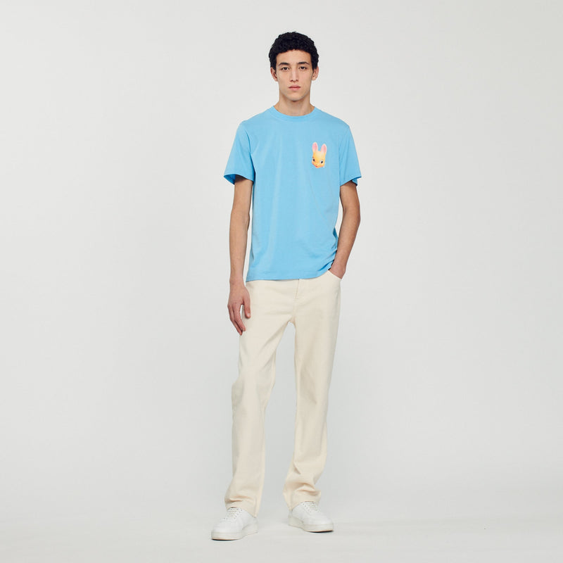 Sandro | Camiseta con estampado de conejo para hombre.