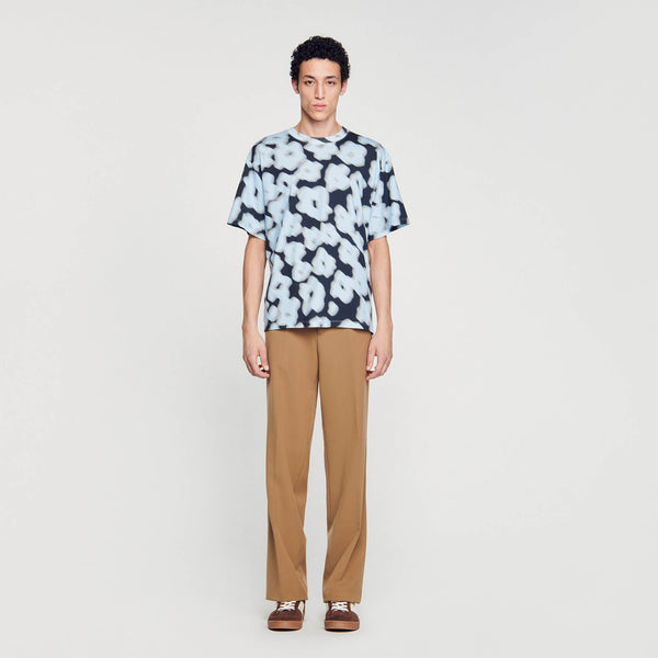Camiseta de algodón con flores