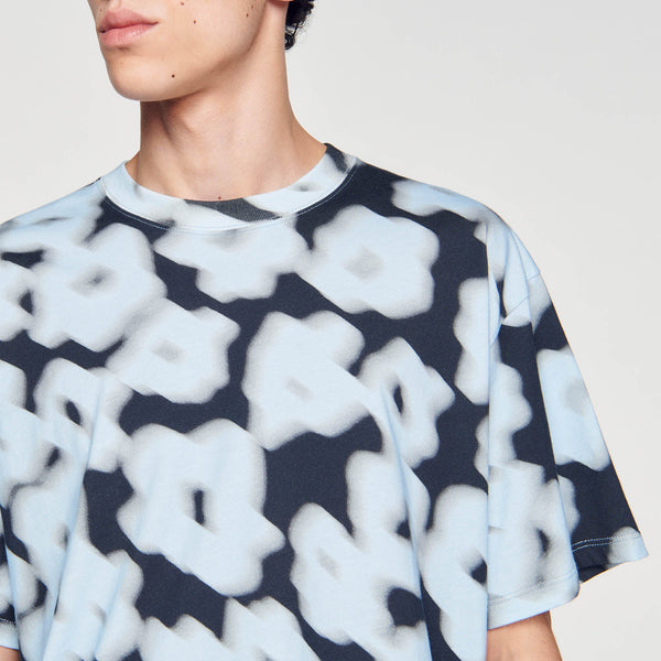 Camiseta de algodón con flores