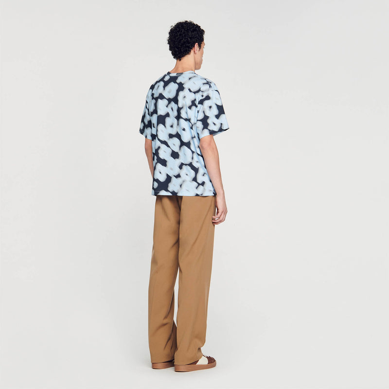 Camiseta de algodón con flores