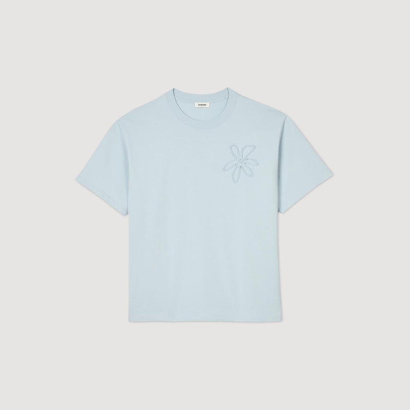 Camiseta oversize flor