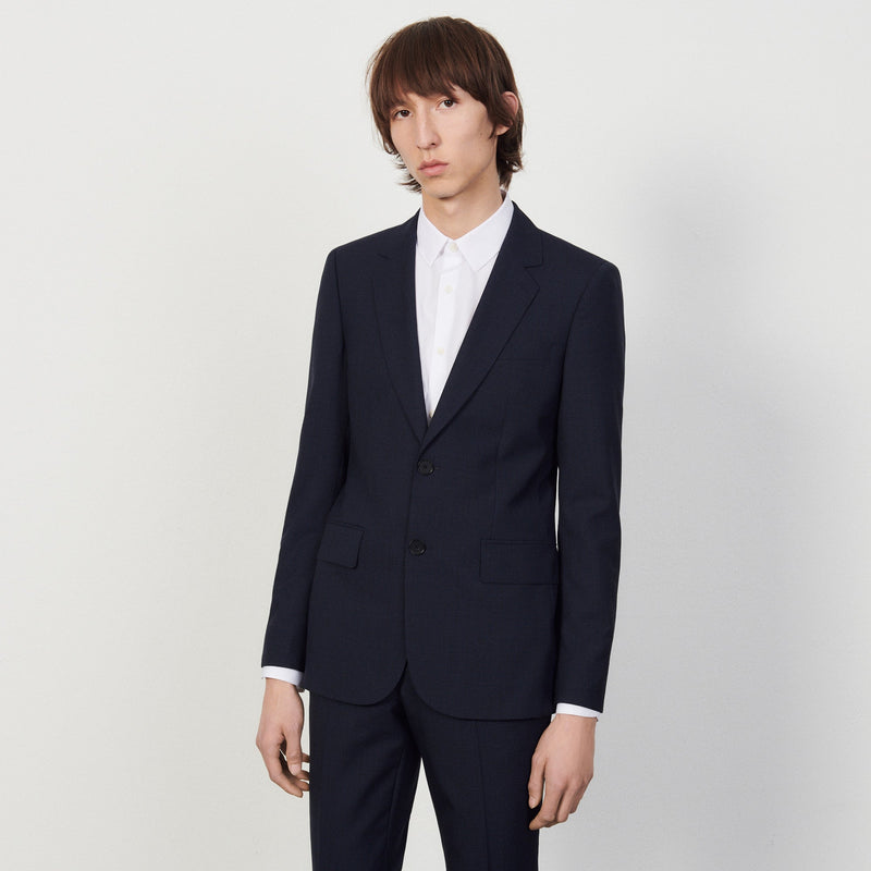 Saco Formal Formal Tweed Azul Marino