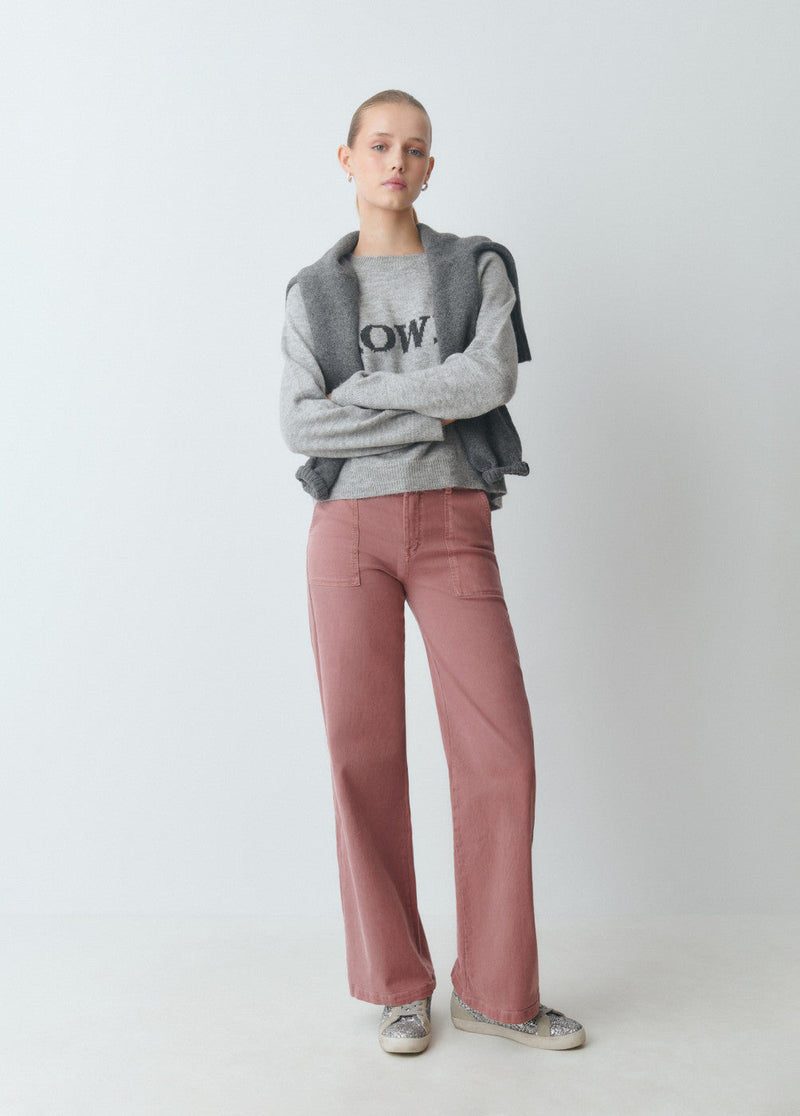 Pantalón culotte con bolsillos frontales