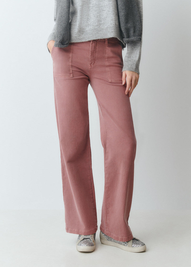 Pantalón culotte con bolsillos frontales