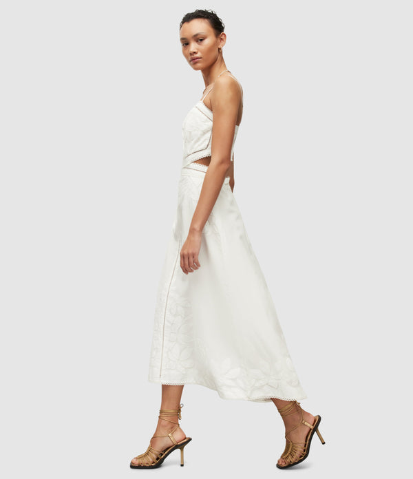 AllSaints | Vestido Mala Chalk White para mujer