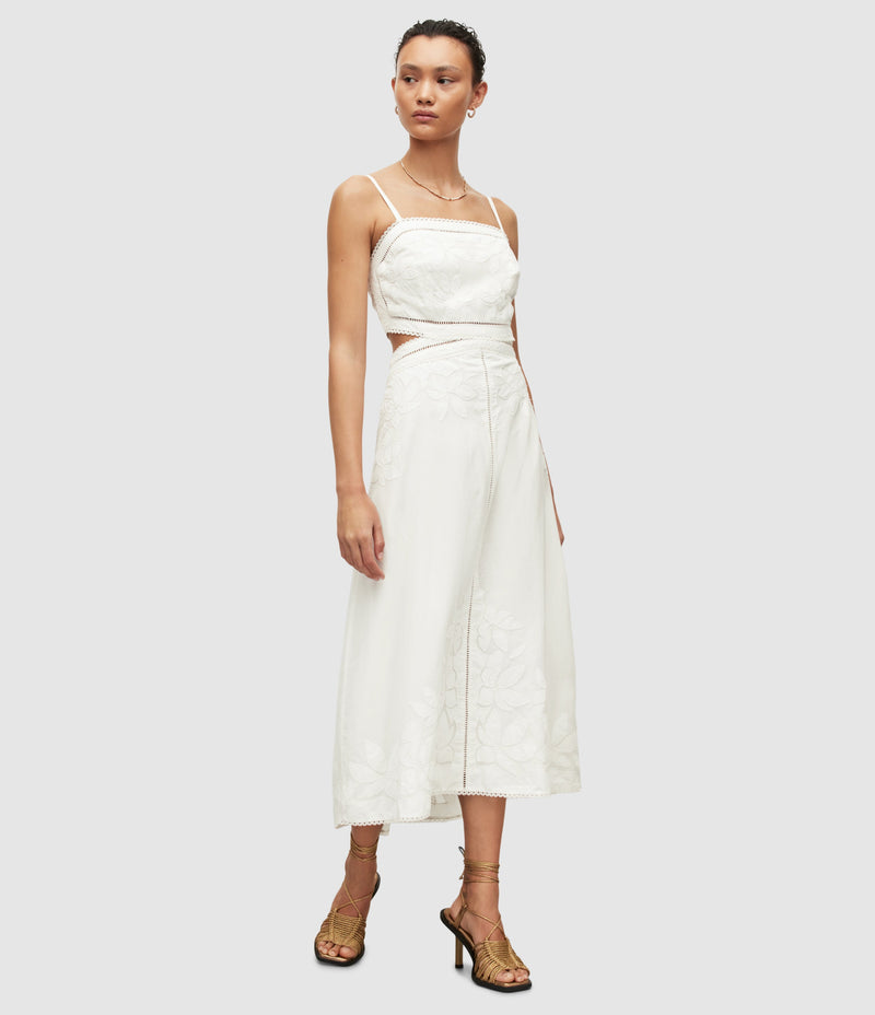 AllSaints | Vestido Mala Chalk White para mujer