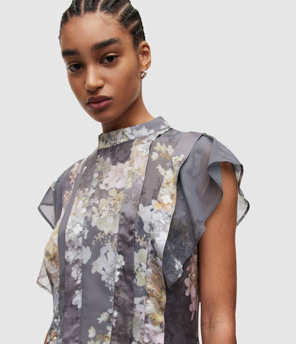 Vestido Fleur Venetia  Gris