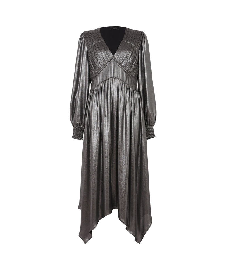 AllSaints | Vestido Estelle Gunmetal Grey para mujer