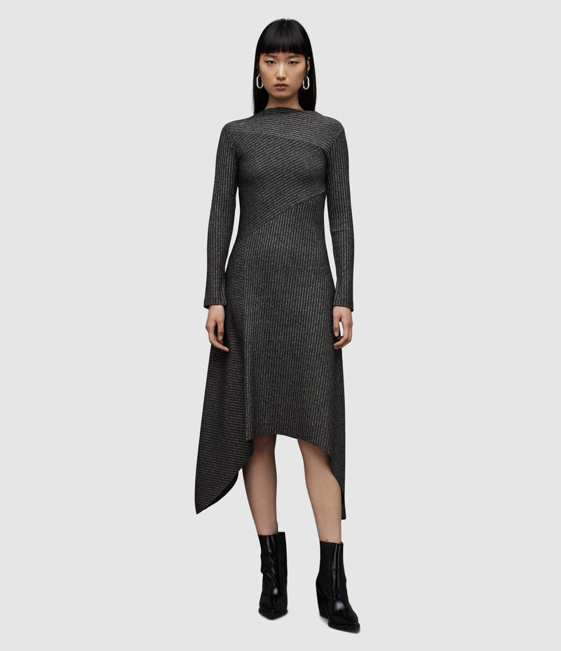 AllSaints | Vestido Gia Dark Silver para mujer