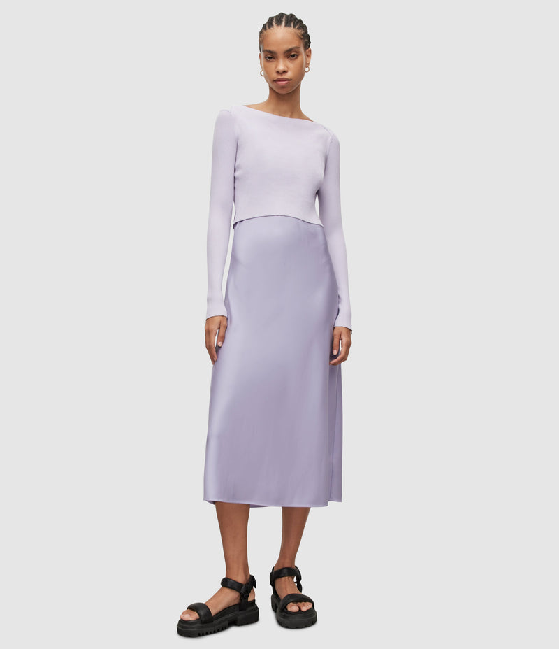 AllSaints | Vestido Hera Lilac para mujer