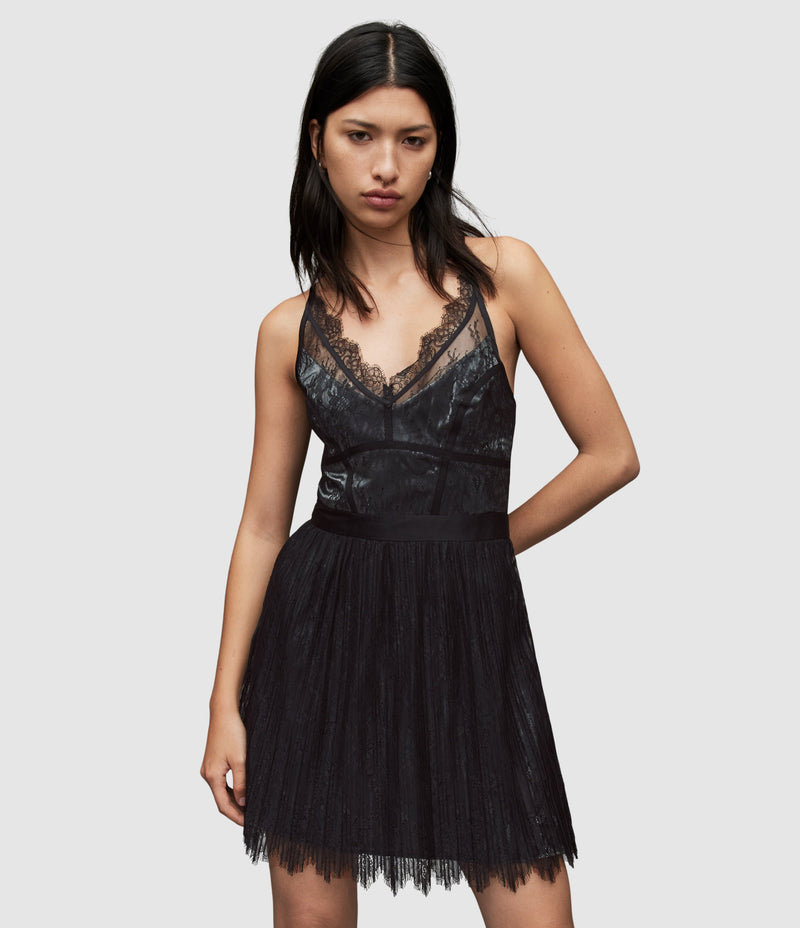 AllSaints | Vestido Alani Black para mujer