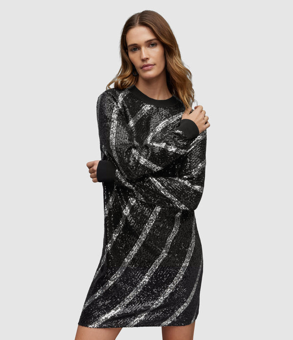 AllSaints | Vestido Juela Black/Silver para mujer