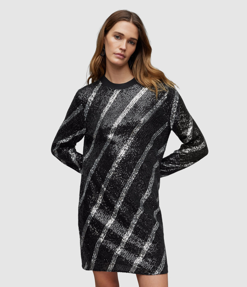 AllSaints | Vestido Juela Black/Silver para mujer