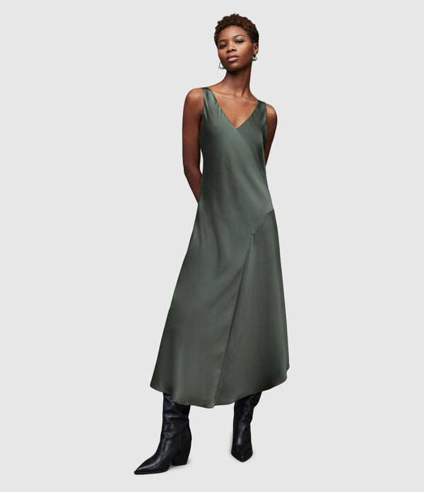 Vestido Arta Gris Acero Corto