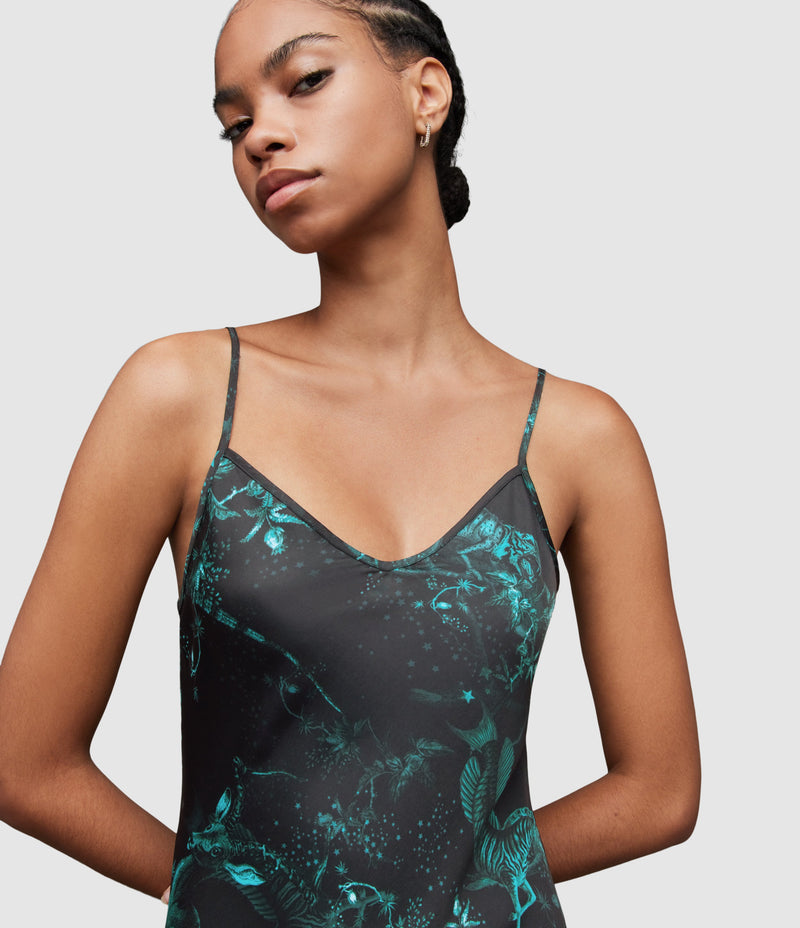 AllSaints | Vestido Melody Jewel Green para mujer