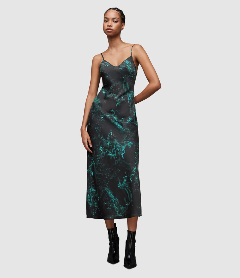 AllSaints | Vestido Melody Jewel Green para mujer