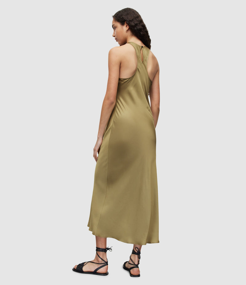 AllSaints | Vestido Betina Pale Olive Green para mujer