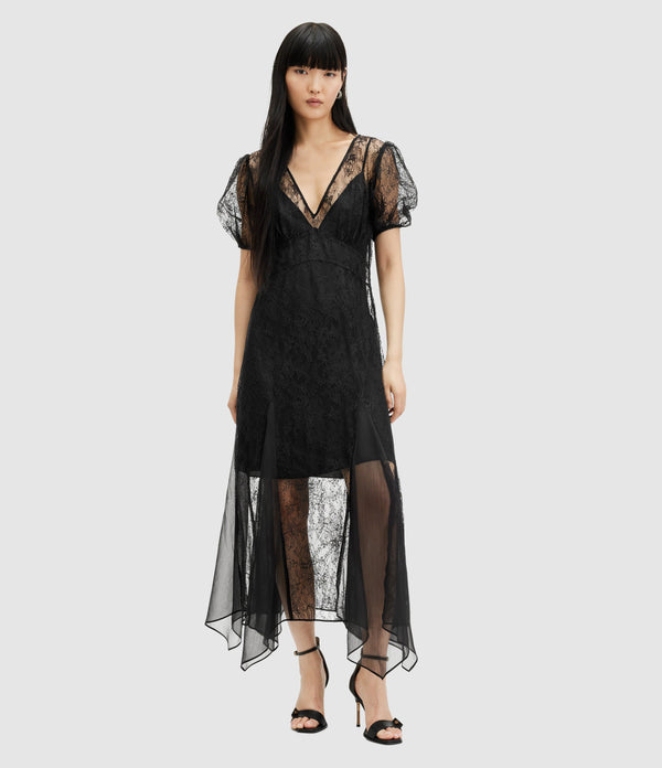 Vestido Rayna Negro Encaje