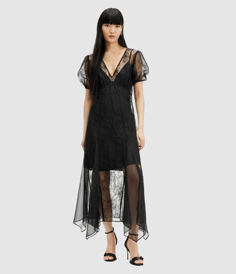 Vestido Rayna Negro Encaje